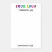 Gepersonaliseerde aangepaste tekst Bedrijf Logo St Post-it® Notes (Voorkant)