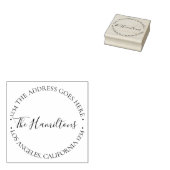 Gepersonaliseerde aangepaste tekst binnen Circle U Rubberstempel (Gestempeld)