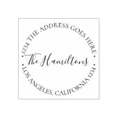 Gepersonaliseerde aangepaste tekst binnen Circle U Rubberstempel (Afrduk)