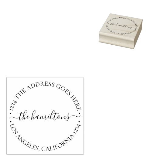 Gepersonaliseerde aangepaste tekst binnen Circle U Rubberstempel (Gestempeld)