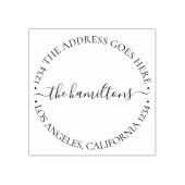 Gepersonaliseerde aangepaste tekst binnen Circle U Rubberstempel (Afrduk)