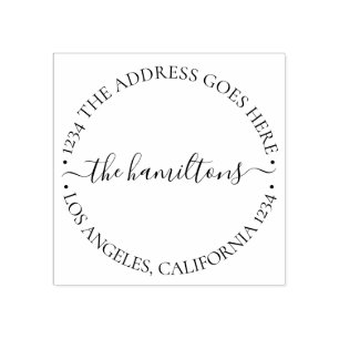 Gepersonaliseerde aangepaste tekst binnen Circle U Rubberstempel