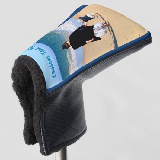 Gepersonaliseerde aangepaste tekst en foto Golf He Golfheadcover (3/4 voorkant)