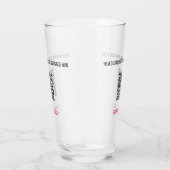 Gepersonaliseerde aangepaste tekst en QR-codeglas Glas (Rechts)