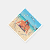 Gepersonaliseerde aangepaste tekst en uw foto serv servet (Hoek)