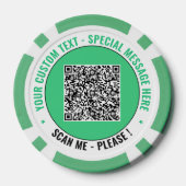 Gepersonaliseerde aangepaste tekst en uw QR-code p Poker Chips (Achterkant)
