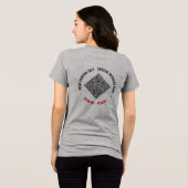 Gepersonaliseerde aangepaste tekst en uw QR-codevo Tri-Blend Shirt (Achterkant volledig)
