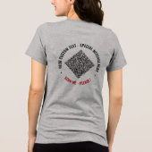Gepersonaliseerde aangepaste tekst en uw QR-codevo Tri-Blend Shirt (Achterkant)