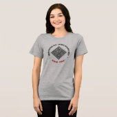 Gepersonaliseerde aangepaste tekst en uw QR-codevo Tri-Blend Shirt (Voorkant volledig)