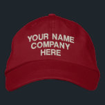 Gepersonaliseerde aangepaste tekst geborduurd Pet<br><div class="desc">Kies Lettertypen en Kleur - Ontwerp Uw Eigen Gemakkelijk Gepersonaliseerde Aangepaste Tekst Geborduurde Petten - Voeg Jouw tekst / Naam / Logo / meer toe met Aanpassingsgereedschap - Kies Uw Kleur / Grootte / Lettertype - Maak Uw Unieke Zakelijke Promotionele Pet / Honkbal Petten / Gift:) Good Luck - Be...</div>