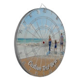 Gepersonaliseerde aangepaste tekst op uw fotodartb dartbord (Voorkant Links)