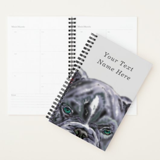 Gepersonaliseerde aangepaste tekst planner met hui (Display)