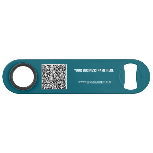 Gepersonaliseerde Aangepaste Tekst QR Code Bar Sle Speed Flessenopener (Achterkant Horizontaal)