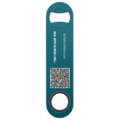 Gepersonaliseerde Aangepaste Tekst QR Code Bar Sle Speed Flessenopener (Achterkant)