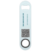 Gepersonaliseerde Aangepaste Tekst QR Code Bar Sle Speed Flessenopener (Voorkant)