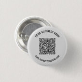 Gepersonaliseerde aangepaste tekst QR-code knop vo Ronde Button 3,2 Cm (Voorkant /achterkant)
