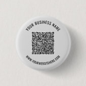 Gepersonaliseerde aangepaste tekst QR-code knop vo Ronde Button 3,2 Cm (Voorkant)