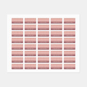 Gepersonaliseerde aangepaste tekst Roos Gold Glitt Labels (Vel)
