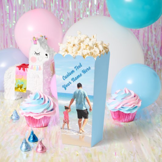 Gepersonaliseerde aangepaste tekst Uw foto Popcorn Bedankdoosjes (Feest)