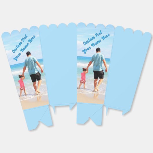 Gepersonaliseerde aangepaste tekst Uw foto Popcorn Bedankdoosjes (Ongevouwen)