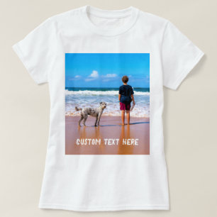 Gepersonaliseerde aangepaste tekst Uw huisdier Fot T-shirt
