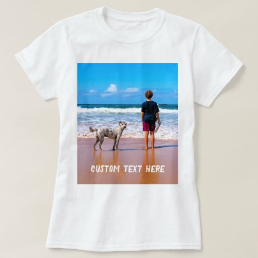 Gepersonaliseerde aangepaste tekst Uw huisdier Fot T-shirt (Design voorkant)