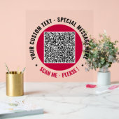 Gepersonaliseerde aangepaste tekst Uw QR-code Acry Acryl Bord (Huwelijk)