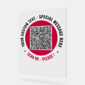 Gepersonaliseerde aangepaste tekst Uw QR-code Acry Acryl Bord (Hoek)