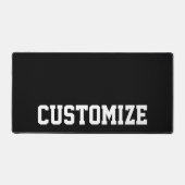 Gepersonaliseerde aangepaste tekst Zwart-wit Bureaumat (Voorkant)