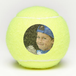 Gepersonaliseerde aangepaste tennisspeler foto tennisballen