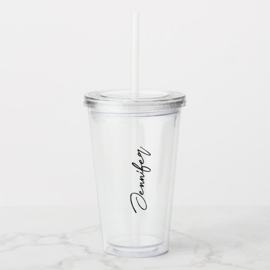 Gepersonaliseerde aangepaste tumbler | Bridesmaid Acryl Drinkbeker (Voorkant)