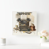 Gepersonaliseerde aangepaste typemachine wandklok (Huis)