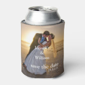 Gepersonaliseerde aangepaste uw eigen bruiloft fot blikjeskoeler (Blikje Voorkant)