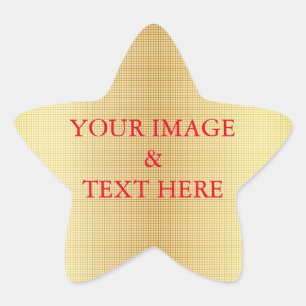 Gepersonaliseerde Aangepaste Uw Eigen Foto & Tekst Ster Sticker