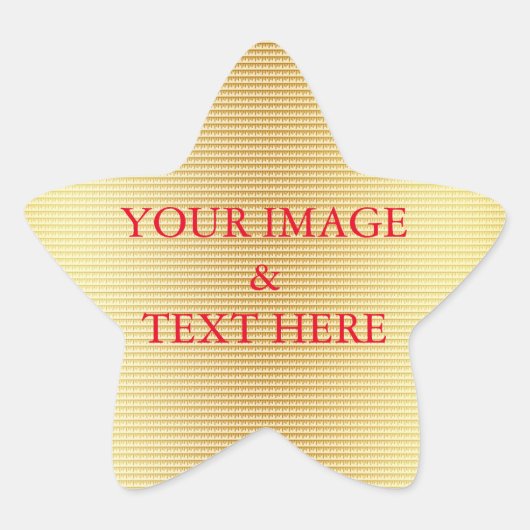 Gepersonaliseerde Aangepaste Uw Eigen Foto & Tekst Ster Sticker (Voorkant)