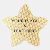 Gepersonaliseerde Aangepaste Uw Eigen Foto & Tekst Ster Sticker (Voorkant)