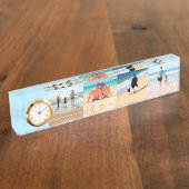 Gepersonaliseerde Aangepaste Uw Foto Collage Desk  Naambordje (Zijkant)