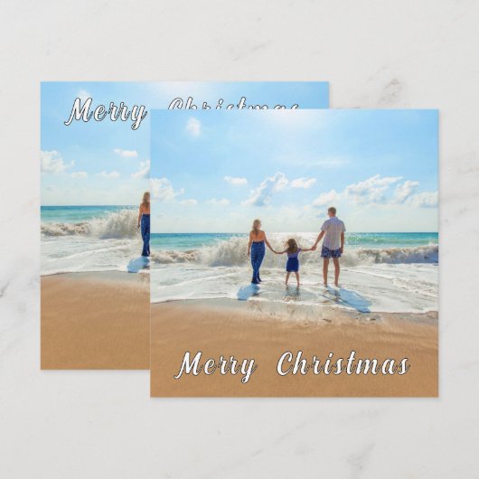 Gepersonaliseerde Aangepaste Uw Foto Kerst Kaart (Voorkant / Achterkant)