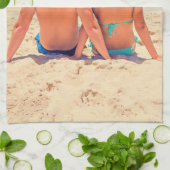 Gepersonaliseerde aangepaste uw foto keukenhanddoe theedoek (Gevouwen)