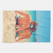 Gepersonaliseerde aangepaste uw foto keukenhanddoe theedoek (Horizontaal)