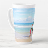 Gepersonaliseerde Aangepaste Uw Foto Latte Mok (Linkerhoek)