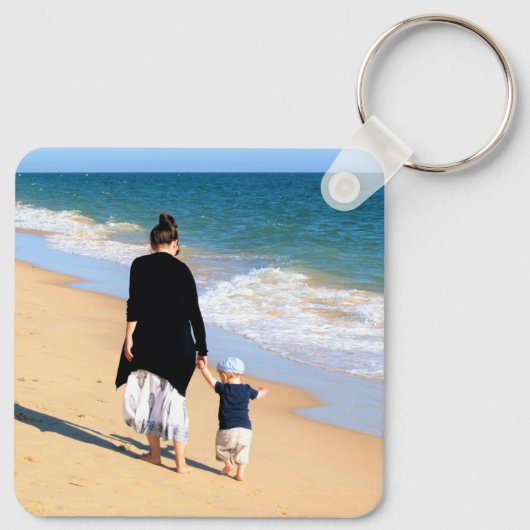 Gepersonaliseerde Aangepaste Uw Foto Sleutelhanger (Achterkant)