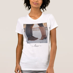 Gepersonaliseerde aangepaste uw foto T-shirt tekst