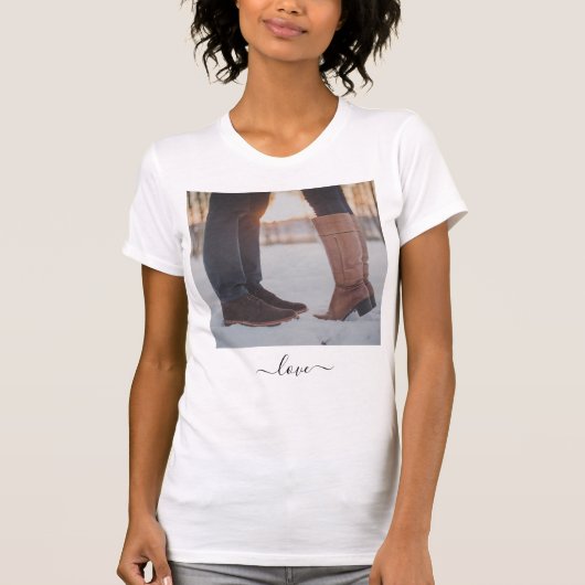 Gepersonaliseerde aangepaste uw foto T-shirt tekst (Voorkant)