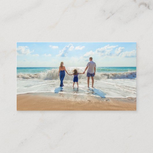 Gepersonaliseerde aangepaste uw foto-Visitekaartje Visitekaartje (Achterkant)