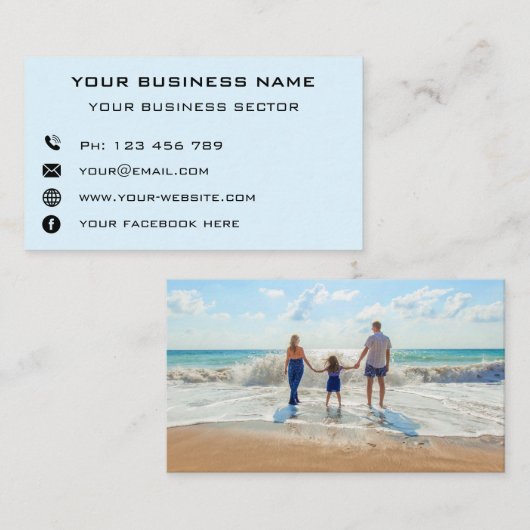 Gepersonaliseerde aangepaste uw foto-Visitekaartje Visitekaartje (Voorkant / Achterkant)