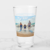 Gepersonaliseerde aangepaste uw fotoglas glas (Achterkant)