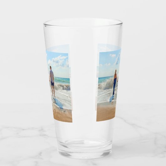 Gepersonaliseerde aangepaste uw fotoglas glas (Links)