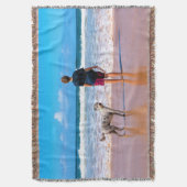 Gepersonaliseerde aangepaste uw huisdier foto gooi deken (Voorkant Verticaal)