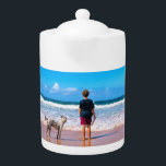 Gepersonaliseerde aangepaste uw huisdier foto thee theepot<br><div class="desc">Aangepaste fototheepotten - Maak uw eigen ontwerp met huisdier - Gepersonaliseerde familie / vrienden / huisdieren of persoonlijk theepot cadeau - Voeg uw foto / of tekst / naam toe - Formaat wijzigen en verplaatsen of verwijderen en elementen / tekst toevoegen met ! U kunt dit ontwerp overbrengen naar meer...</div>